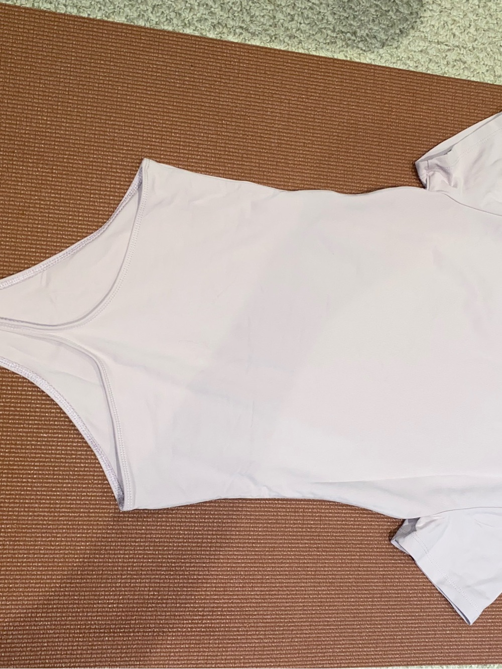 Aritzia Babaton Short-Sleeve One-Piece Bodysuit in Light Blush - Picture 3 of 3
